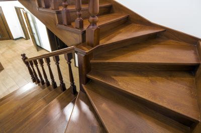 Wood Stairs with Railing